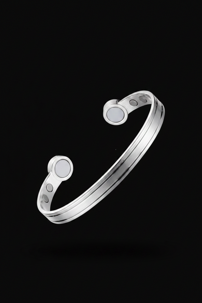 Silver boost magnetic copper bangle